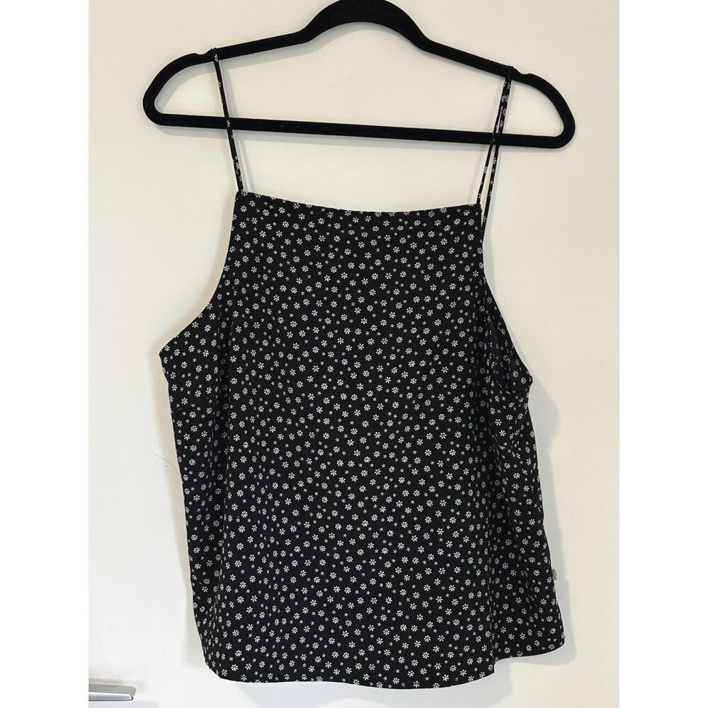 Levi’s Camila Tie Back Tank Top 1X – Black Floral – Plus Size Blouse NWOT